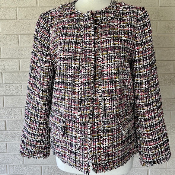 Ann Taylor Tweed Lady Blazer Size 14 EUC - Picture 1 of 6